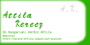 attila kerecz business card