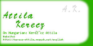 attila kerecz business card